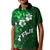 Fiji Masi Kid Polo Shirt Fijian Hibiscus Tapa Green Version LT01 Kid Green - Polynesian Pride