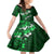 Fiji Masi Kid Short Sleeve Dress Fijian Hibiscus Tapa Green Version LT01 KID Green - Polynesian Pride