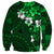 Fiji Masi Sweatshirt Fijian Hibiscus Tapa Green Version LT01 - Polynesian Pride