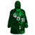 Fiji Masi Wearable Blanket Hoodie Fijian Hibiscus Tapa Green Version LT01 - Polynesian Pride