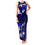 Fiji Masi Family Matching Tank Maxi Dress and Hawaiian Shirt Fijian Hibiscus Navy Blue Gold Version LT01 Mom's Dress Blue - Polynesian Pride