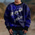 Fiji Masi Kid Ugly Christmas Sweater Fijian Hibiscus Navy Blue Gold Version LT01 - Polynesian Pride