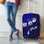 Fiji Masi Luggage Cover Fijian Hibiscus Navy Blue Gold Version LT01 - Polynesian Pride