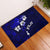 Fiji Masi Rubber Doormat Fijian Hibiscus Navy Blue Gold Version LT01 Blue - Polynesian Pride
