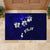 Fiji Masi Rubber Doormat Fijian Hibiscus Navy Blue Gold Version LT01 - Polynesian Pride
