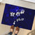 Fiji Masi Rubber Doormat Fijian Hibiscus Navy Blue Gold Version LT01 - Polynesian Pride