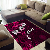 Fiji Masi Area Rug Fijian Hibiscus Tapa Pink Version LT01 - Polynesian Pride