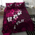 Fiji Masi Bedding Set Fijian Hibiscus Tapa Pink Version LT01 - Polynesian Pride