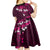 Fiji Masi Kid Short Sleeve Dress Fijian Hibiscus Tapa Pink Version LT01 - Polynesian Pride