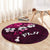 Fiji Masi Round Carpet Fijian Hibiscus Tapa Pink Version LT01 - Polynesian Pride