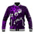 Fiji Masi Baseball Jacket Fijian Hibiscus Tapa Purple Version LT01 Unisex Purple - Polynesian Pride