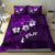 Fiji Masi Bedding Set Fijian Hibiscus Tapa Purple Version LT01 - Polynesian Pride