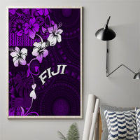 Fiji Masi Canvas Wall Art Fijian Hibiscus Tapa Purple Version LT01 - Polynesian Pride