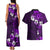Fiji Masi Couples Matching Tank Maxi Dress and Hawaiian Shirt Fijian Hibiscus Tapa Purple Version LT01 - Polynesian Pride