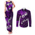 Fiji Masi Couples Matching Tank Maxi Dress and Long Sleeve Button Shirt Fijian Hibiscus Tapa Purple Version LT01 Purple - Polynesian Pride