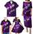 Fiji Masi Family Matching Puletasi Dress and Hawaiian Shirt Fijian Hibiscus Tapa Purple Version LT01 - Polynesian Pride