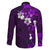 Fiji Masi Family Matching Puletasi Dress and Hawaiian Shirt Fijian Hibiscus Tapa Purple Version LT01 - Polynesian Pride