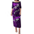 Fiji Masi Family Matching Puletasi Dress and Hawaiian Shirt Fijian Hibiscus Tapa Purple Version LT01 Mom's Dress Purple - Polynesian Pride