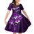 Fiji Masi Kid Short Sleeve Dress Fijian Hibiscus Tapa Purple Version LT01 KID Purple - Polynesian Pride