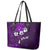 Fiji Masi Leather Tote Bag Fijian Hibiscus Tapa Purple Version LT01 - Polynesian Pride