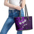 Fiji Masi Leather Tote Bag Fijian Hibiscus Tapa Purple Version LT01 - Polynesian Pride