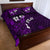 Fiji Masi Quilt Bed Set Fijian Hibiscus Tapa Purple Version LT01 - Polynesian Pride