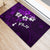 Fiji Masi Rubber Doormat Fijian Hibiscus Tapa Purple Version LT01 - Polynesian Pride