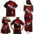 Fiji Masi Family Matching Puletasi Dress and Hawaiian Shirt Fijian Hibiscus Tapa Red Version LT01 - Polynesian Pride