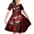Fiji Masi Kid Short Sleeve Dress Fijian Hibiscus Tapa Red Version LT01 KID Red - Polynesian Pride
