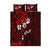 Fiji Masi Quilt Bed Set Fijian Hibiscus Tapa Red Version LT01 Red - Polynesian Pride