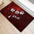Fiji Masi Rubber Doormat Fijian Hibiscus Tapa Red Version LT01 - Polynesian Pride