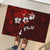 Fiji Masi Rubber Doormat Fijian Hibiscus Tapa Red Version LT01 - Polynesian Pride