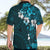 Fiji Masi Hawaiian Shirt Fijian Hibiscus Tapa Sky Blue Version LT01 - Polynesian Pride