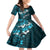 Fiji Masi Kid Short Sleeve Dress Fijian Hibiscus Tapa Sky Blue Version LT01 KID Blue - Polynesian Pride