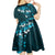 Fiji Masi Kid Short Sleeve Dress Fijian Hibiscus Tapa Sky Blue Version LT01 - Polynesian Pride