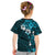 Fiji Masi Kid T Shirt Fijian Hibiscus Tapa Sky Blue Version LT01 - Polynesian Pride