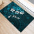 Fiji Masi Rubber Doormat Fijian Hibiscus Tapa Sky Blue Version LT01 - Polynesian Pride