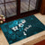 Fiji Masi Rubber Doormat Fijian Hibiscus Tapa Sky Blue Version LT01 - Polynesian Pride