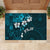 Fiji Masi Rubber Doormat Fijian Hibiscus Tapa Sky Blue Version LT01 - Polynesian Pride