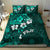 Fiji Masi Bedding Set Fijian Hibiscus Tapa Turquoise Version LT01 - Polynesian Pride