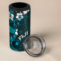 Fiji Masi 4 in 1 Can Cooler Tumbler Fijian Hibiscus Tapa Turquoise Version