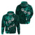 Fiji Masi Hoodie Fijian Hibiscus Tapa Turquoise Version LT01 - Polynesian Pride