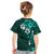 Fiji Masi Kid T Shirt Fijian Hibiscus Tapa Turquoise Version LT01 - Polynesian Pride