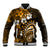 Fiji Masi Paisley With Hibiscus Tapa Baseball Jacket Gold Version LT01 Unisex Gold - Polynesian Pride