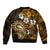Fiji Masi Paisley With Hibiscus Tapa Bomber Jacket Gold Version LT01 - Polynesian Pride