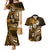Fiji Masi Paisley With Hibiscus Tapa Couples Matching Mermaid Dress and Hawaiian Shirt Gold Version LT01 Gold - Polynesian Pride