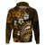 Fiji Masi Paisley With Hibiscus Tapa Hoodie Gold Version LT01 Pullover Hoodie Gold - Polynesian Pride