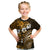 Fiji Masi Paisley With Hibiscus Tapa Kid T Shirt Gold Version LT01 Gold - Polynesian Pride