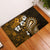 Fiji Masi Paisley With Hibiscus Tapa Rubber Doormat Gold Version LT01 Gold - Polynesian Pride