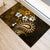 Fiji Masi Paisley With Hibiscus Tapa Rubber Doormat Gold Version LT01 - Polynesian Pride
